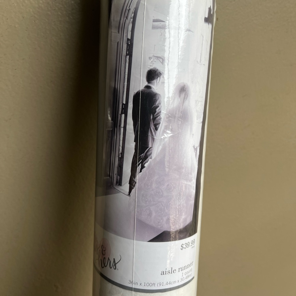 Aisle runner 36in x 100ft for wedding